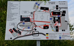 Plan d'accès au gymnase à Poisy