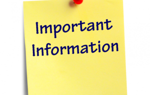 Information importante – Vacances scolaires