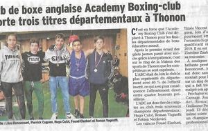 Nos boxeurs BEA dans la presse locale !