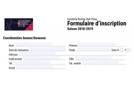 Le formulaire d'inscription est en ligne !